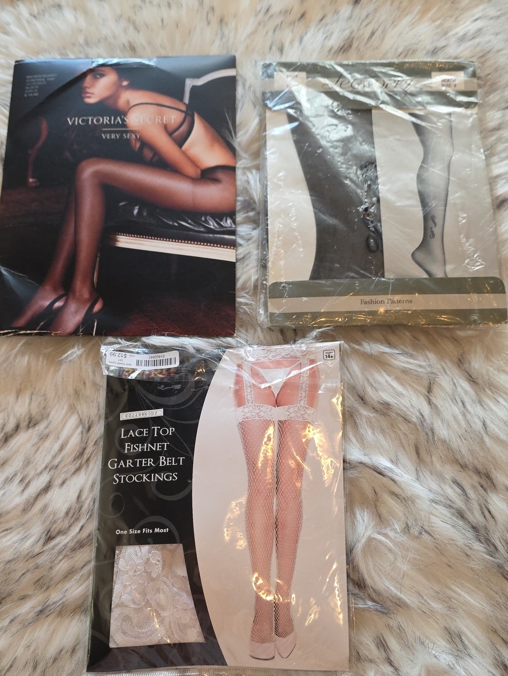 Victoria's Secret Vintage Micro-Fishnet Legworks and Costume Hosiery Lot NIP